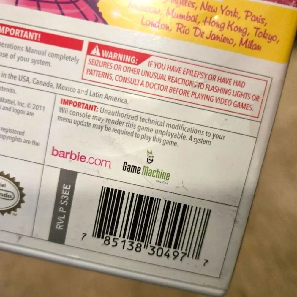 Barbie: Jet, Set & Style! Nintendo Wii (CIB w/ Manual)